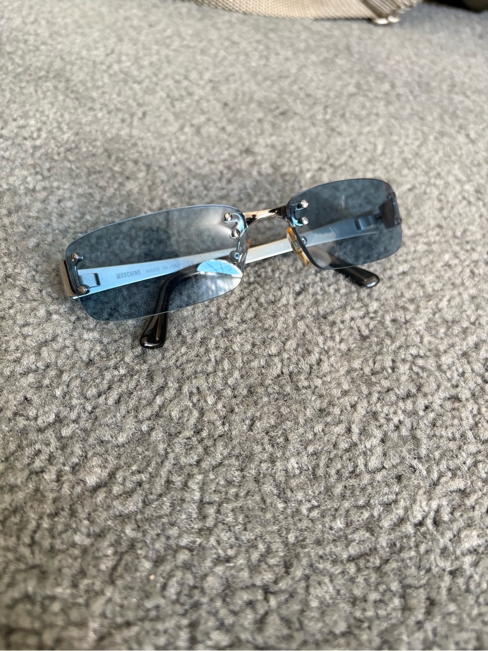 Vintage Rare Moschino Rimless Sunglasses